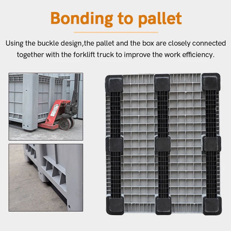 Custom Agriculture HDPE Heavy Duty Storage Solid Stacking Bulk Container