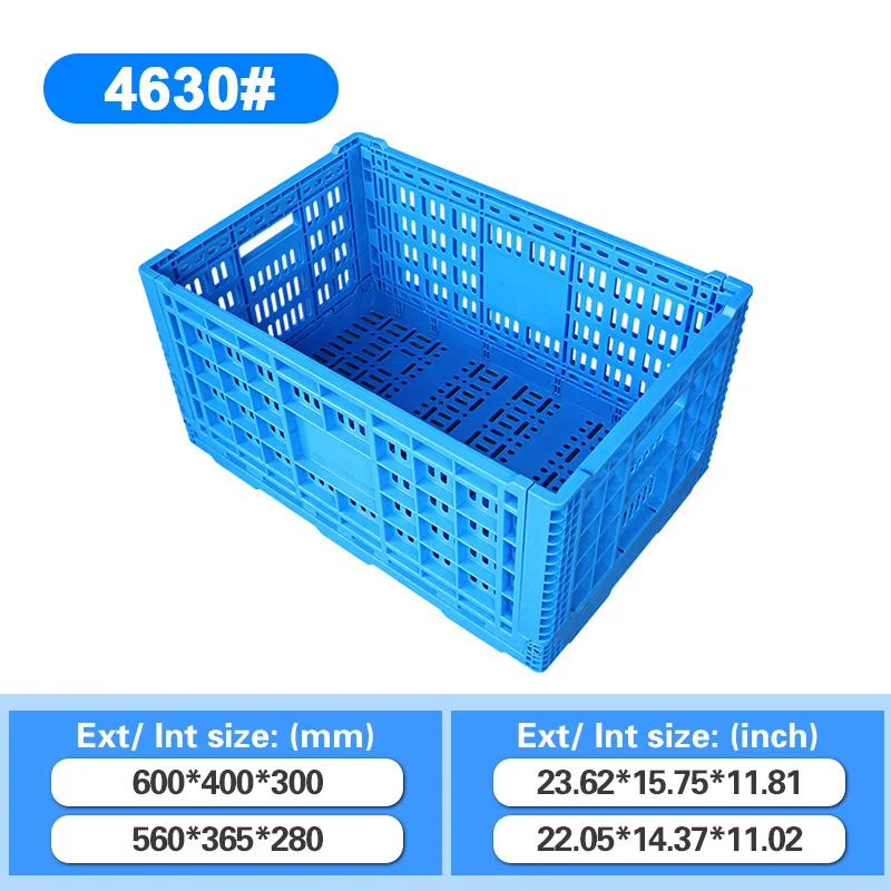 Collapsible Food Crates Plastic Vegetable Fruits Storage Basket