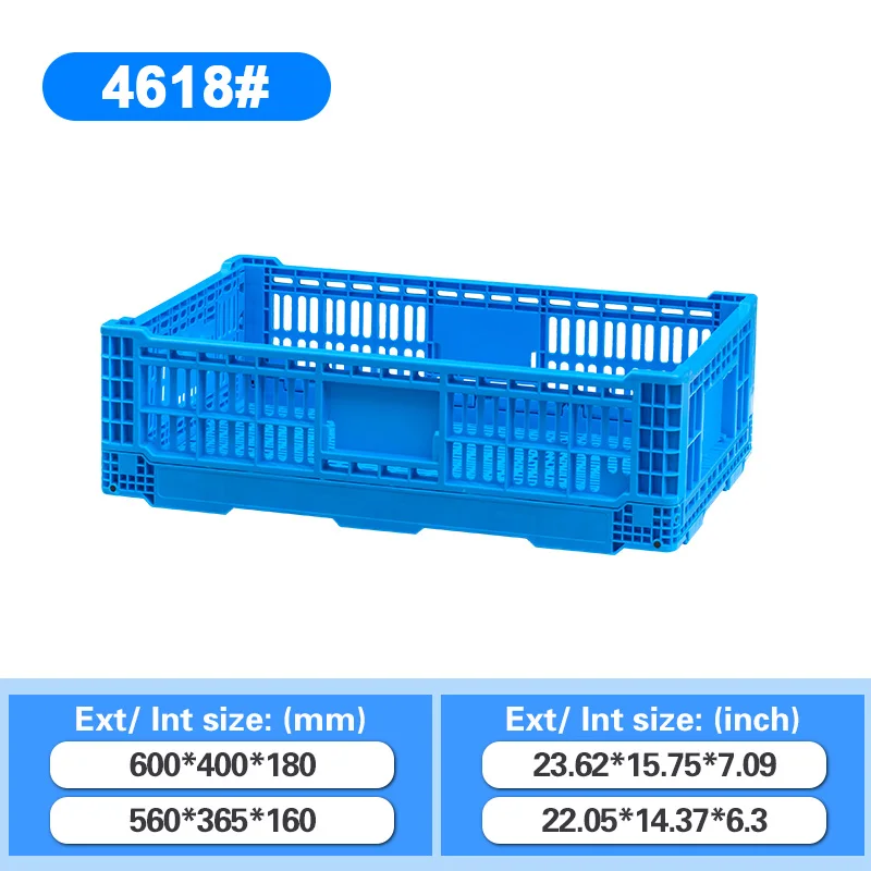 Collapsible Food Crates Plastic Vegetable Fruits Storage Basket